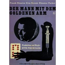 The Man With The Golden Arm-East German 1955 Poster Canvas Movie Film Print A0 A