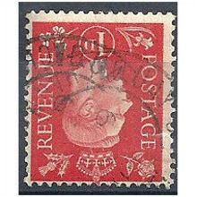 1937 SG463i 1d Scarlet Watermark Inverted Fine Used .