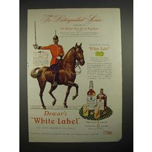 1940 Dewar's White Label Scotch Ad - Distinguished