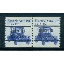 1906a 17c Electric Auto Fine MNH Dry Gum Gap Pair PreCnx Type A W0194