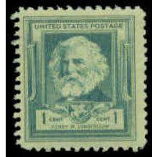 864 1c Henry Longfellow Fine MNH M08308