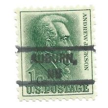PRECANCEL -T&T AUBURN, NEB 828 ON 1c JACKSON
