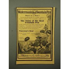 1908 Waterman's Ideal Fountain Pen Ad - General Wright