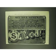 1907 Sapolio Soap Ad - We Are Seven