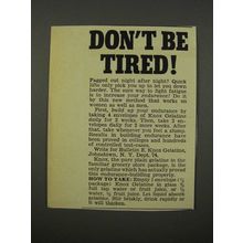 1940 Knox Gelatine Ad - Don't Be Tired