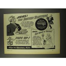 1940 Kleenex Tissues Ad - Jeeves! The Butter Blotters