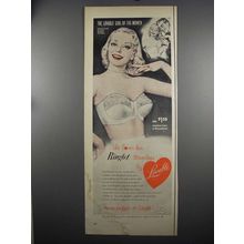 1952 Lovable Ringlet Strapless Bra Ad