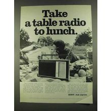 1972 Sony TFM-7200W Radio Ad - Take to Lunch