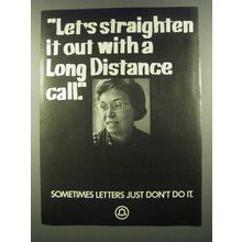 1974 Bell Telephone Ad - Straighten Out Long Distance