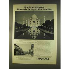 1976 Pan Am Airlines Ad - How Far Are You Going?