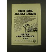 1977 Imperial Cancer Research Fund Ad - Fight Back Against Cancer