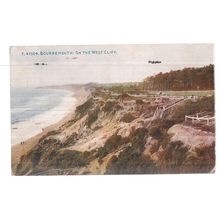 ON THE WEST CLIFFS, BOURNEMOUTH, Dorset antique postcard Photochrom 1915 pm /