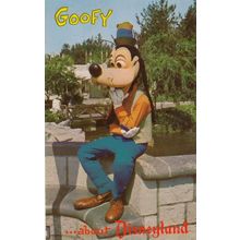 Goofy In Disneyland Vintage American USA Postcard