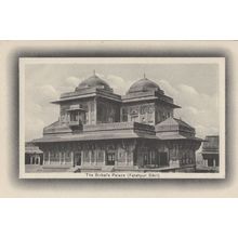 India Birbal's Palace Antique Framed Raised Postcard