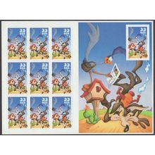 Road Runner & Wile E. Coyote 33¢ Sheet of Ten Stamps Scott 3391