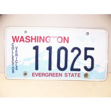WASHINGTON COLLECTOR VEHICLE LICENSE PLATE #11025