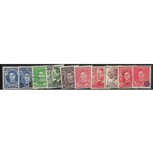 1937/1950 10 different values - fine used (o)