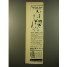 1961 Squibb Vionate Ad - Please! I need vitamins and minerals too!