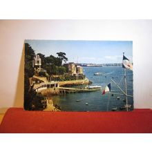 GREEN MOTOR BOAT, DINARD, COTE EMERAUDE, FRANCE used vintage postcard 1966 pm =