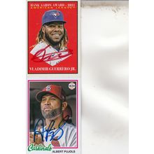 VLADIMIR GUERRERO JR & ALBERT PUJOLS AUTO 2022 BLUE JAYS & CARDINALS CHAMPIONS