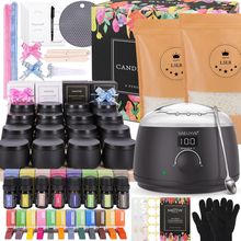 SAEUYVB Candle Making Kit for Adults with Hot Plate, DIY Starter Soy Candle Maki