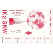 Cisliano Italy QSL 1990s Amateur Italian Radio Postcard