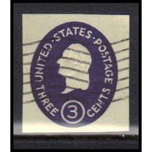 Used U534 3c George Washington Fine Cut Square Z2846