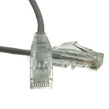 Slim Cat6a Gray Copper Ethernet Cable, 10 Gigabit, 500 MHz, Snagless/Molded B...