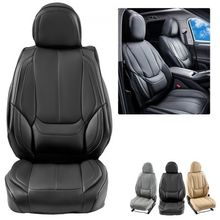 Seat Covers, Universal Car Seat Covers Front Seats, 6pcs Faux Leather Seat C...