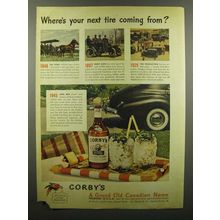 1945 Corby's Reserve Blended Whiskey Ad - Next Tire