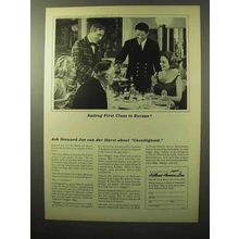 1964 Holland-America Line Ad - Sailing First Class