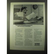 1971 ITT Ad - Some of Our Most Important Stockholders