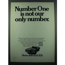 1971 Hertz Rent-A-Car Ad - Not Our Only Number