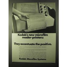 1971 Kodak Microfilm Systems Ad - Reader-Printers