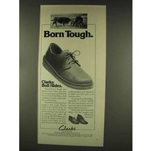 1977 Clarks Bull Hides Shoes Ad - Born Tough