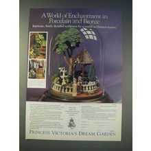 1989 Franklin Mint Ad - Princess Victoria's Dream Garden - world of enchantment