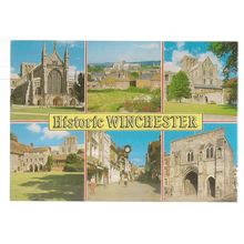 multiview HISTORIC WINCHESTER, HAMPSHIRE unused vintage postcard, by Salmon =
