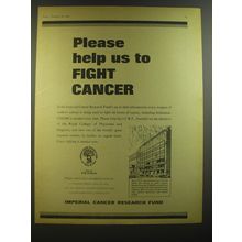 1964 Imperial Cancer Research Fund Advertisement - Please help us