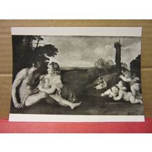 THE THREE AGES by Titian unused vintage postcard National Gallery of Scotland #