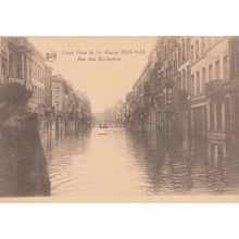 Liege 1925 Flood Rue Des Guillemine Antique Disaster Postcard