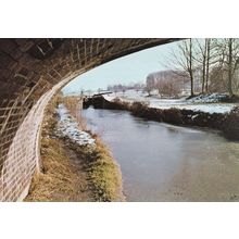 Seend Bridge Kennet & Avon Canal Winter Ice Postcard
