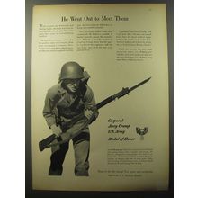 1953 U.S. defense bonds Ad - He went out to meet them