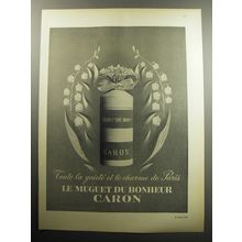 1957 Caron Le Muguet du Bonheur Ad - Toute la gaite et le charme de Paris