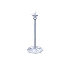 Whitewashed Cast Iron Texas Star Bathroom Extra Toilet Paper Stand 16""