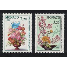 Monaco Monte Carlo Flower Show 1986 2v 1985 MNH SG#1754-1755 MI#1718-1719