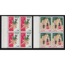 Monaco Folklore Europa CEPT 2v Blocks of 4 1981 MNH SG#1488-1489
