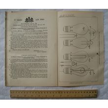 1890 Patent No. 16,613 fixing filaments incandescent lamps Joseph Mohrle, Munich