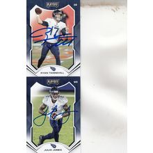 RYAN TANNEHILL & JULIO JONES AUTO 2021 TENNESSEE TITANS ALL-PRO OFFENSE PLAYERS