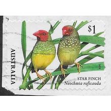 AUS 2018 $1.00 (S/A) 'BIRDS -FINCHES - STAR' ON PAPER FINE USED (EBID26-025)