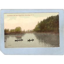 New York Sacandaga Canoeing On The Sacandaga River ny_box5~1968